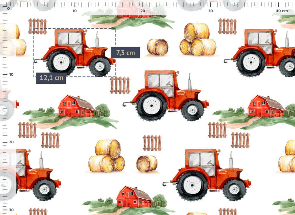 Baumwoll Jersey Bauernhof Traktor - NahtZuGabe