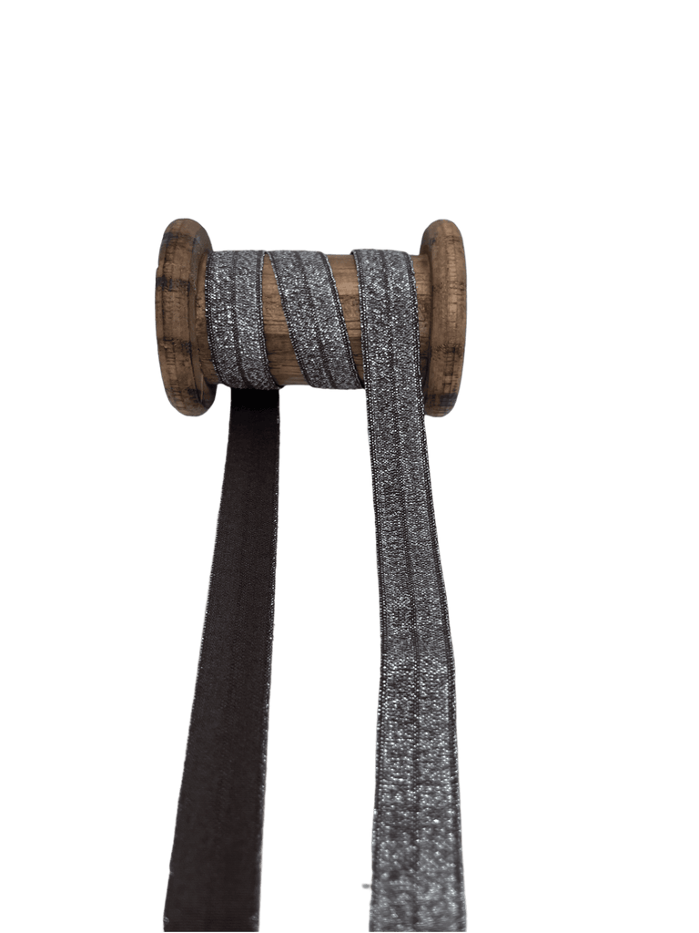 Elastisches Schrägband mit Glitzer 15mm - NahtZuGabe