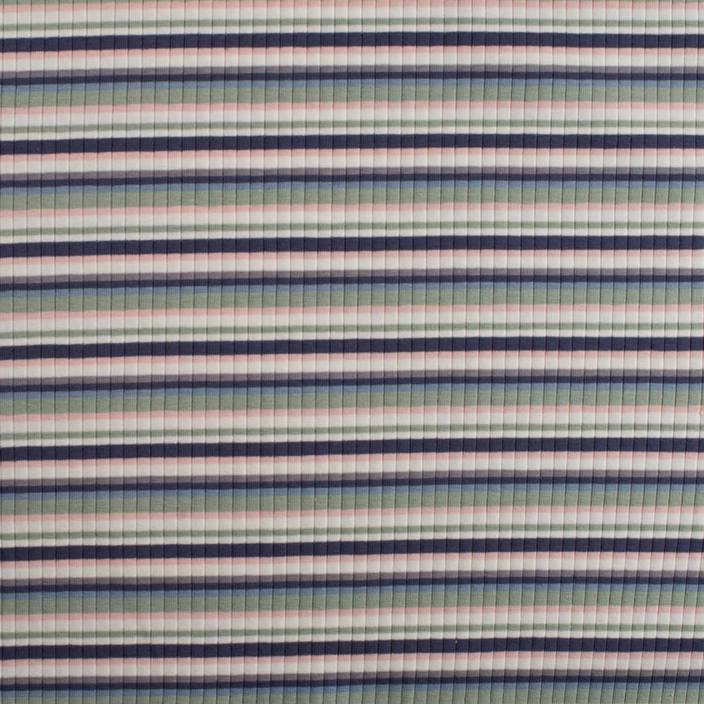 Rippjersey Baumwolle gemustert - gestreift Multicolor - NahtZuGabe
